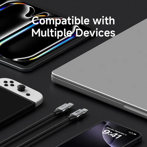 Кабель Hagibis USB C — USB C, зарядное устройство USB Type C, шнур 240 Вт PD3.1, короткая зарядка для iPhone 15/16/17 Pro, ноутбуков, планшетов, автомобилей