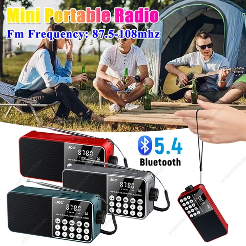 Мини-портативное радио, Bluetooth-совместимое беспроводное MP3-радио, светодиодный цифровой дисплей, цифровое FM-радио для экстренного урагана 2025