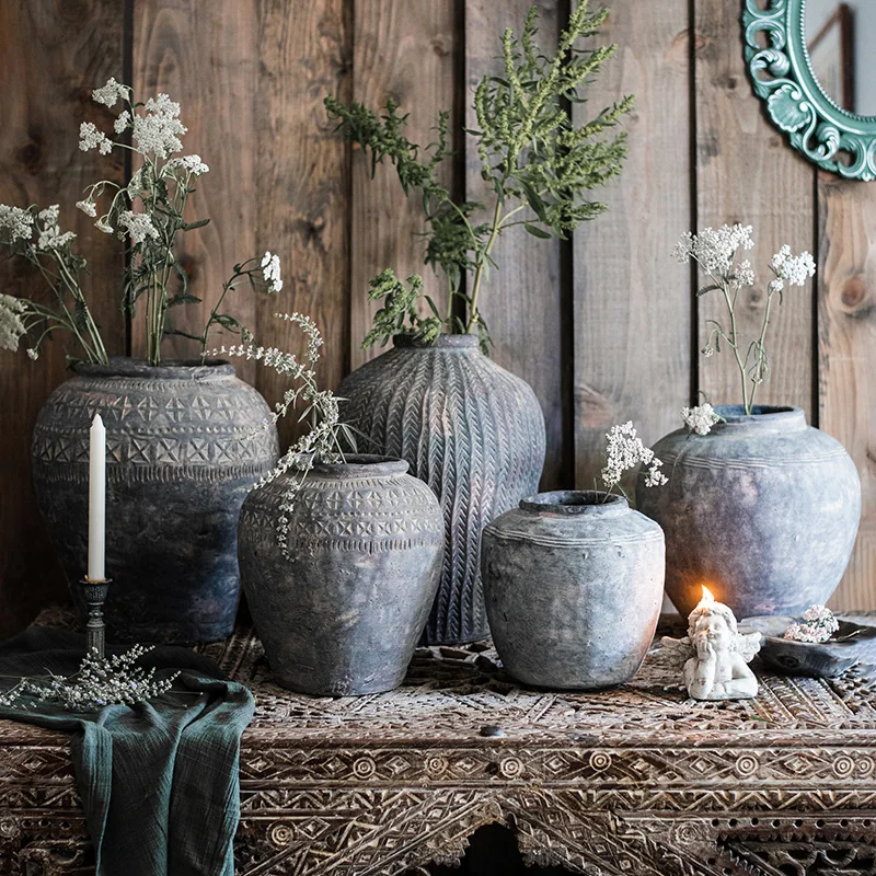

Эстетическая кухонная ваза, керамическая большая НАТУРАЛЬНАЯ Очаровательная ваза, уникальные минималистичные керамические вазы для декор...