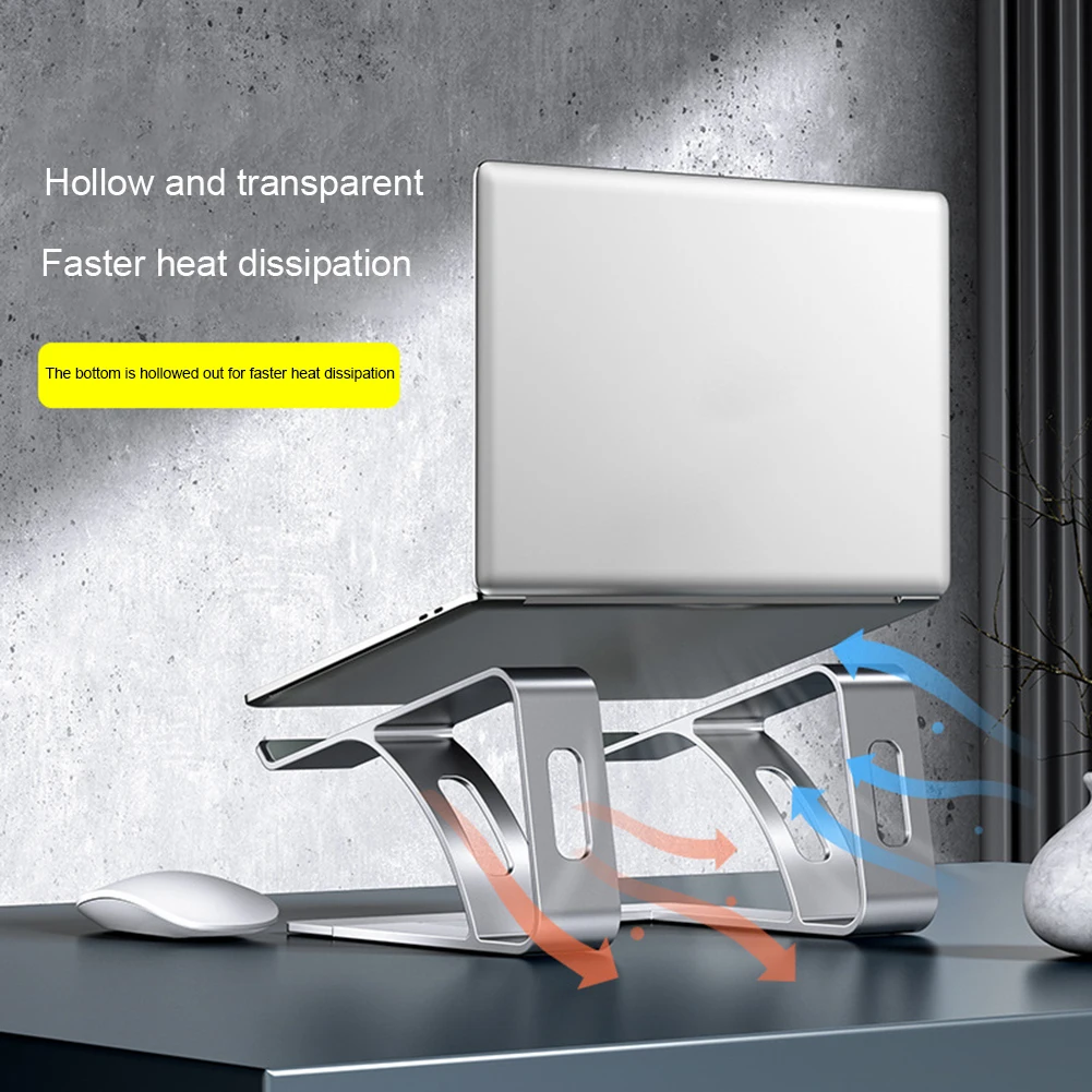 

Эргономичный охлаждающий кронштейн для ноутбука, алюминиевый сплав, вырезанный компьютер, планшет, подставка, противоскользящий, съемный, ...