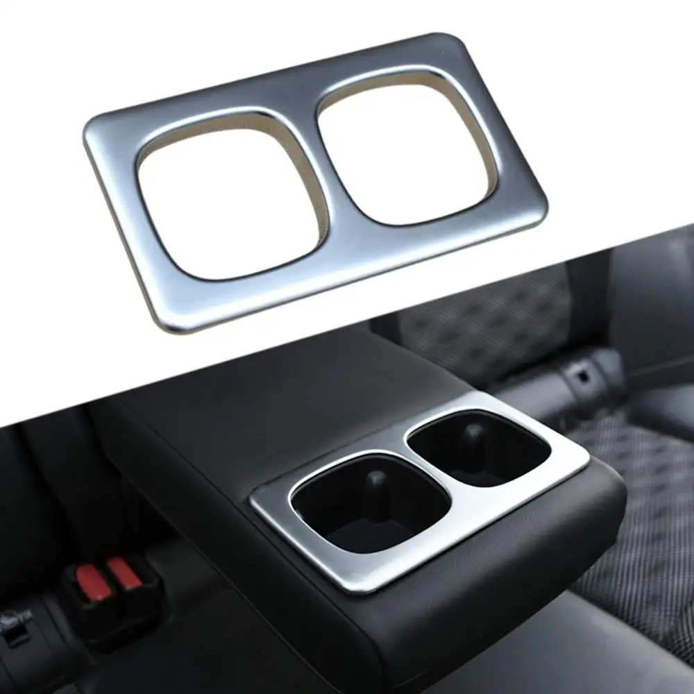 

Накладка на панель задней чашки для воды для Nissan Qashqai J11 Rogue Sport 2014-2021 2017 2018 2019 2020 хромированные аксессуары