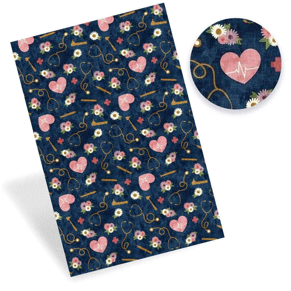 

Cheerbows Healthcare Printed Faux Synthetic Leather Fabric Sheet 22*30cm PU Leather DIY Shoes Bags Craft Home Party Decoration