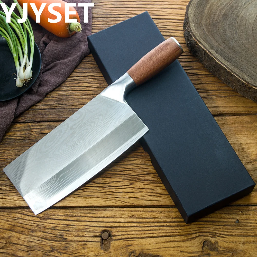 

Кухонный нож мясника, набор поварских ножей из нержавеющей стали, нож для нарезки мяса, мясника, нарезки овощей, китайский поварской нож с по...