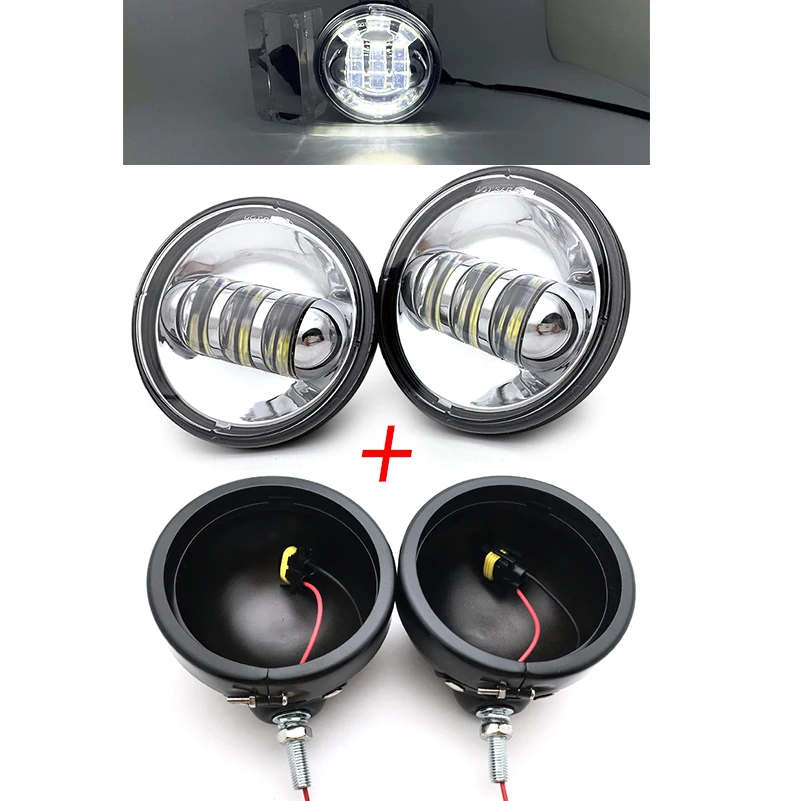 

Противотуманная фара 4 1/2 дюйма 4,5 дюйма с корпусом и кольцевым креплением для мотоциклов