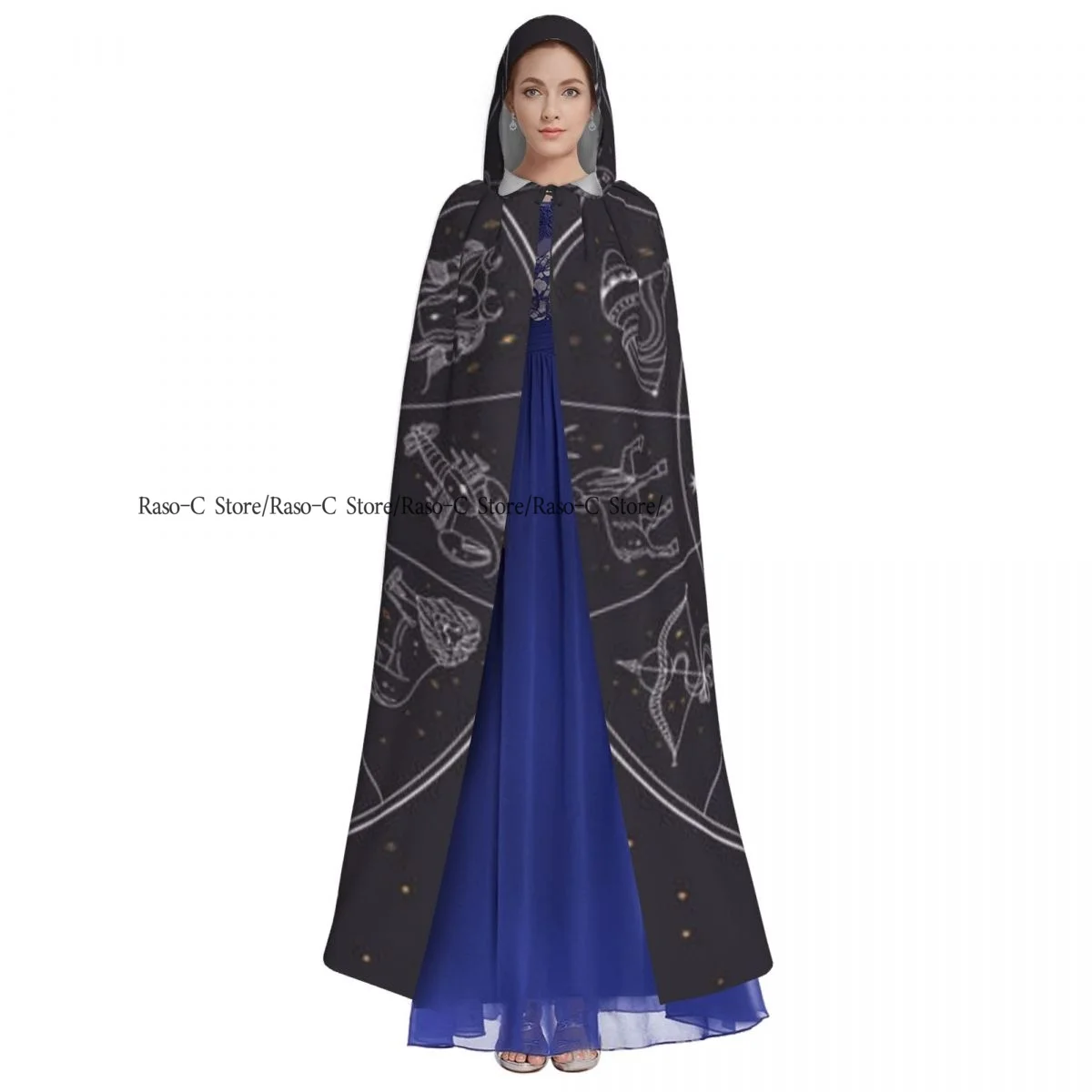 Унисекс ведьма реверсивная накидка с капюшоном для взрослых вампиров плащ