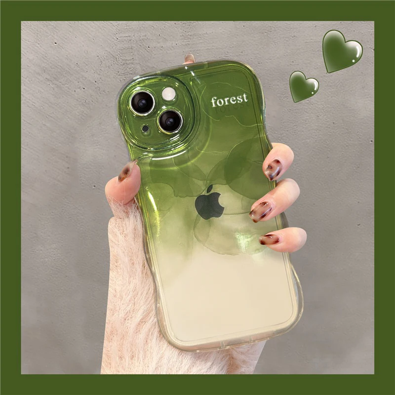 

Simple green smudge case for OPPO Reno5PRO Reno6 5G Realme7 5G A78 5G Reno7z 5G anti-drop bubble mobile phone case