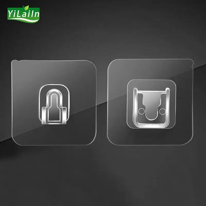 

YiLaiIn (4Pcs)Wall Hook,Adhesive Hooks ,Self Adhesive Towel Coat Hooks, Waterproof Transparent Hooks for Bathroom