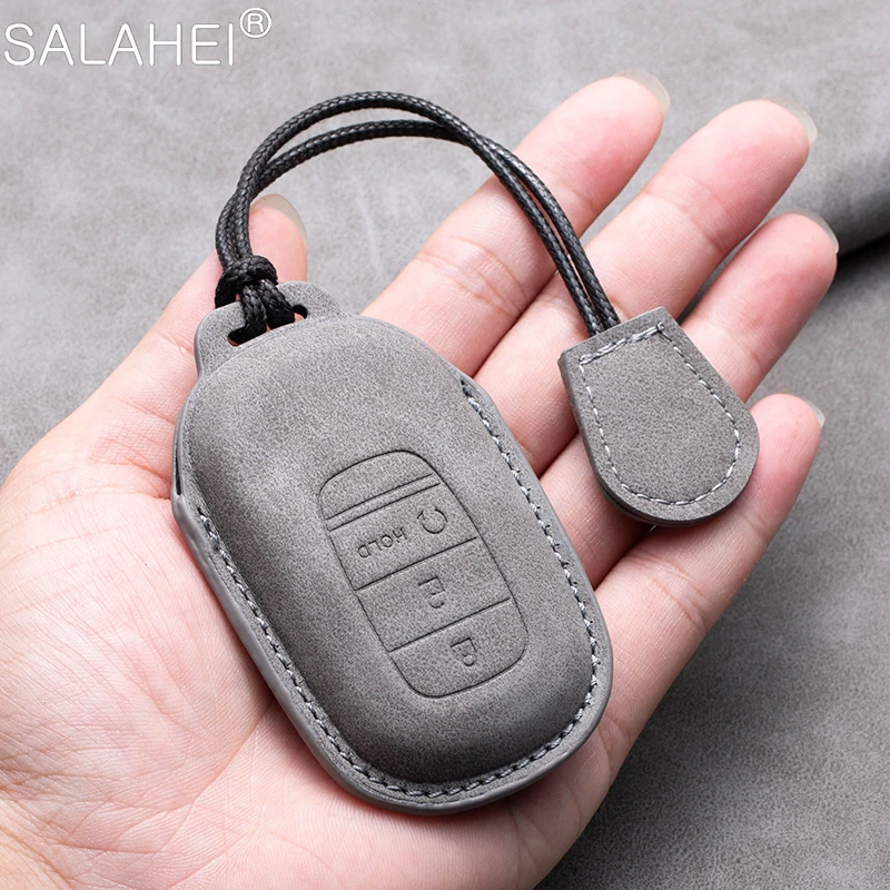 

Sheepskin Car Key Remote Case Cover For Honda Civic 11th Gen Accord Vezel Freed Pilot CRV 2021 2022 Protector Shell Accessories