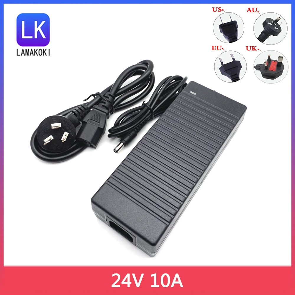 

24V 10A Power Adapter 24V 10A Switching Power Cord Adapter Current With Micro Cooling Fan