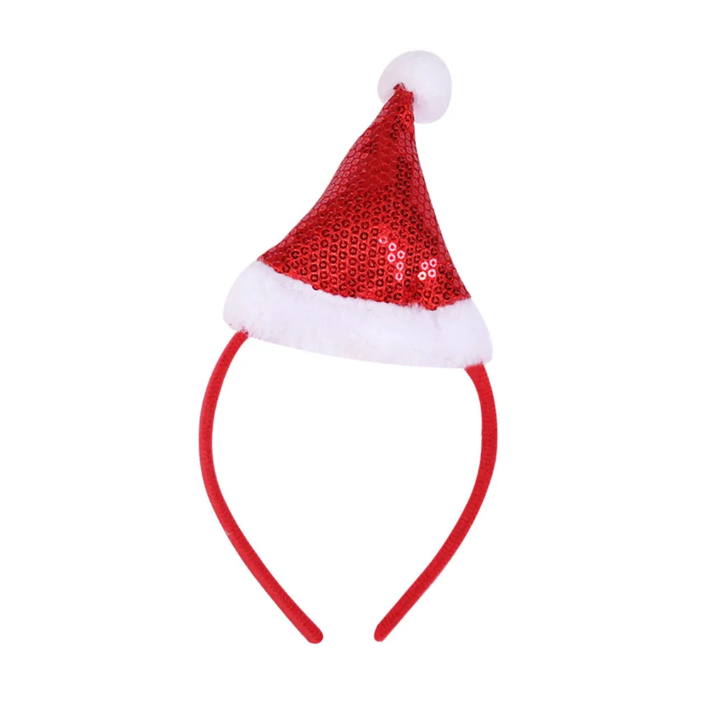 

Christmas Santa Headband Hat Hair Hoop Headwearparty Head Sequin Cosplay Elf Hats Holiday Decorative Headbands Boppers