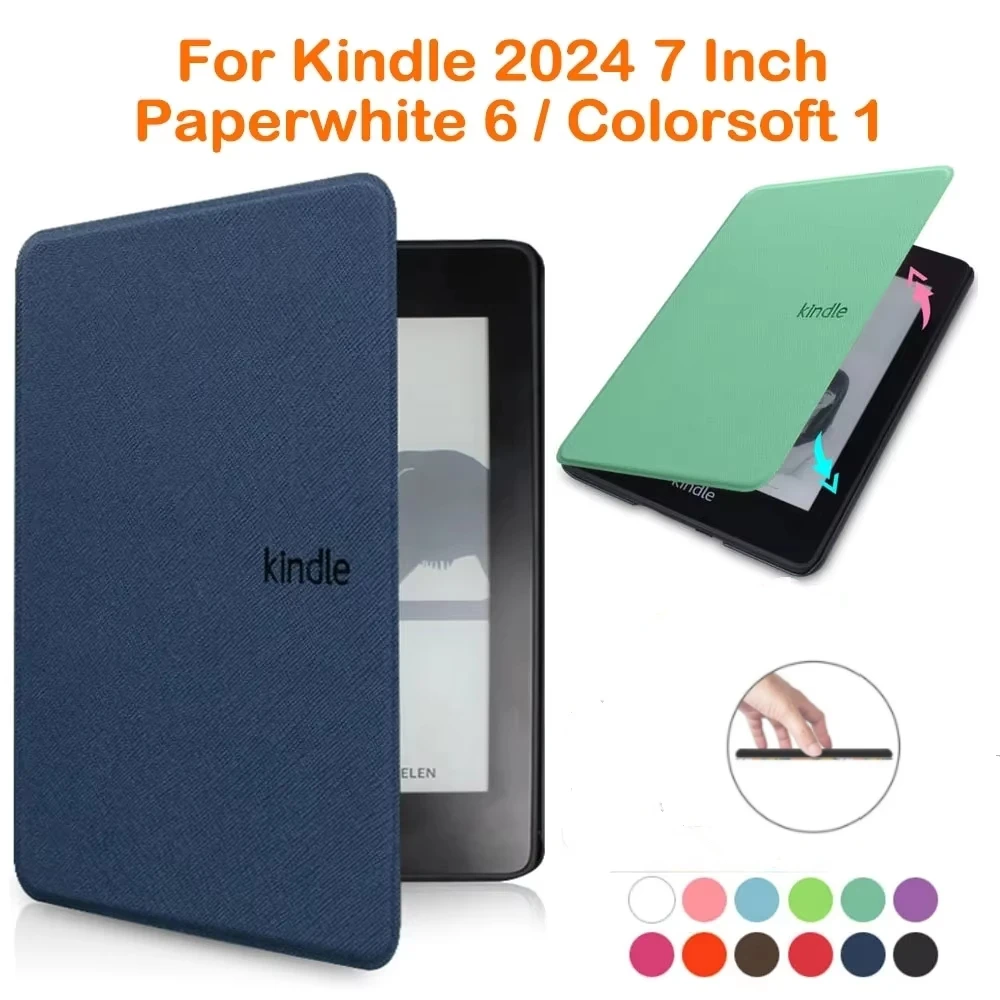 Funda inteligente para Kindle Paperwhite 6, funda de 12. a generación, carcasa protectora magnética 2024 para Kindle Paperwhite 2024, 7 pulgadas