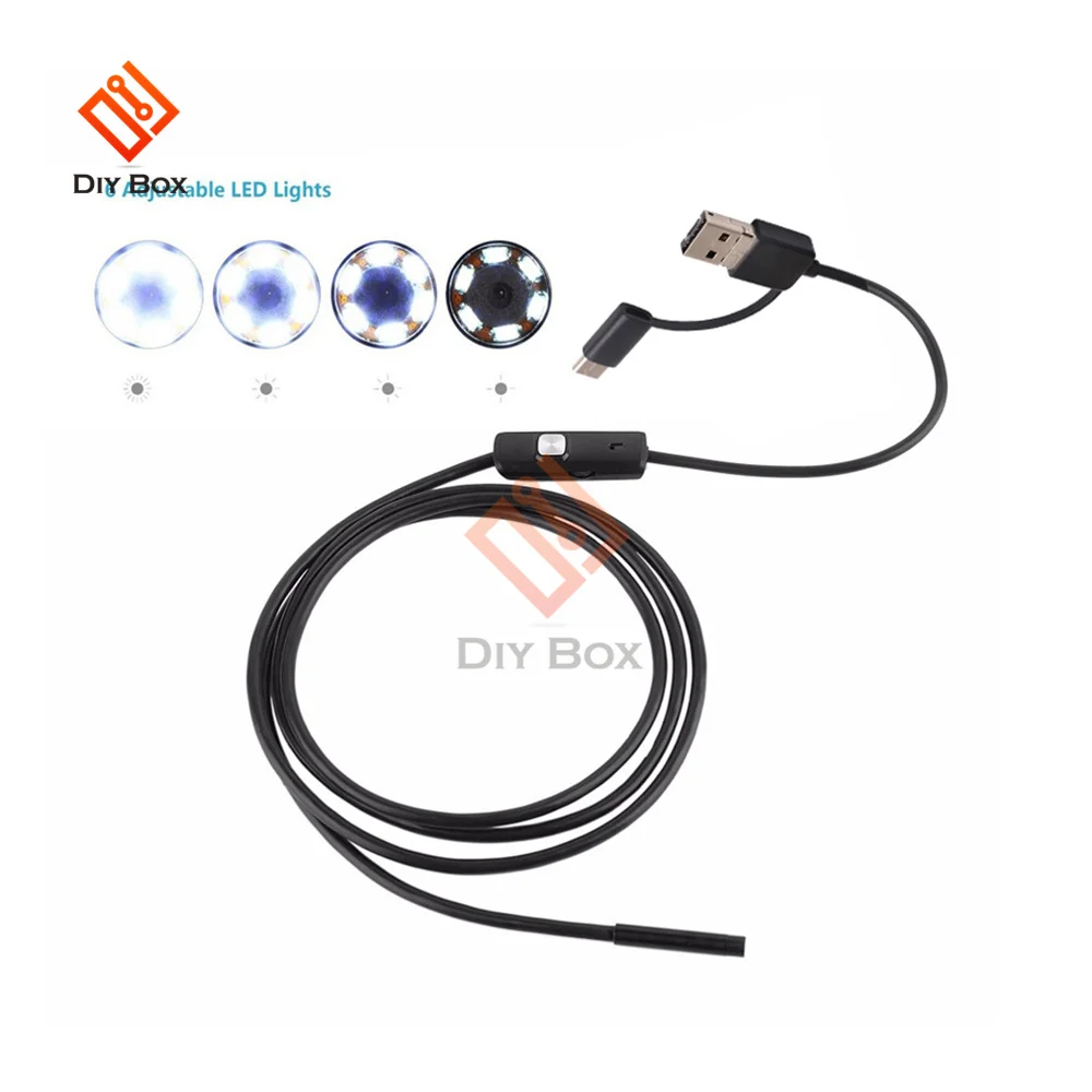 Эндоскоп 3 в 1 с USB/Micro USB/Type-C для Android бороскоп камерой осмотра водонепроницаемый