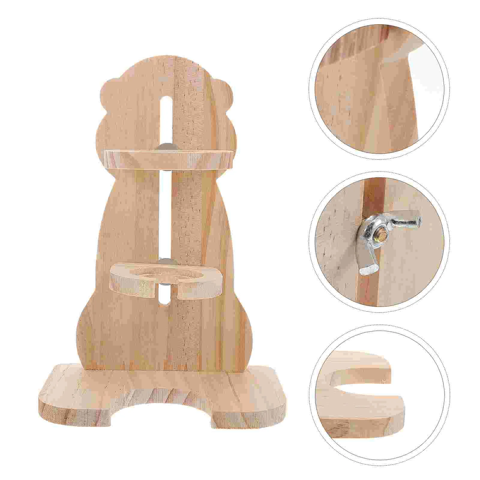 

Регулируемый деревянный держатель для бутылки с водой в виде хомяка