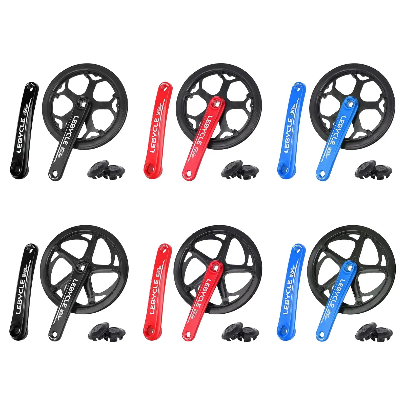 

48T/53T Bicycle Crankset 170mm Aluminum Alloy Single Disc Hollow Tooth Plate