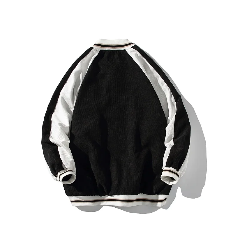 

2023 Mens Jacket Men New Fashion Patchwork Harajuku Baseball uniform Coat Hip Hop Japanese Streetwear Black Jackets