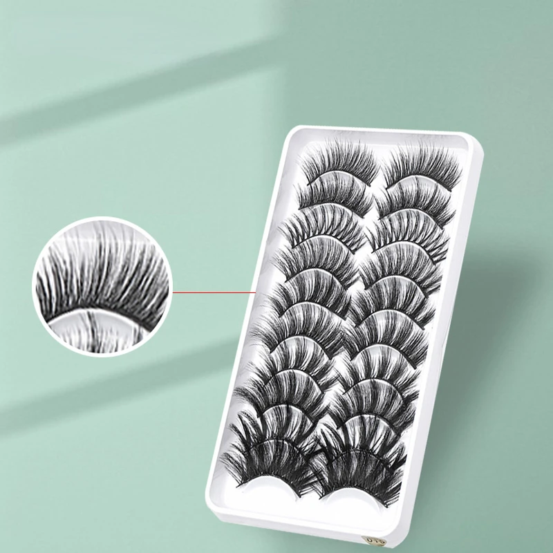 

10 пар 3D норковые ресницы для макияжа, натуральные длинные мягкие ресницы ручной работы, оптовая продажа, инструменты для наращивания