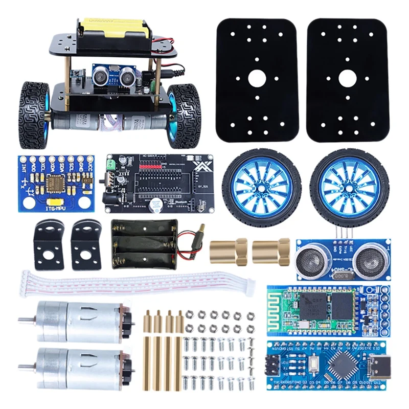 

Two-Wheeled Robot 3.0 Balance Car Kit Robot Car Kit Ultrasonic Obstacle Avoidance Follower Kit Children's Toys