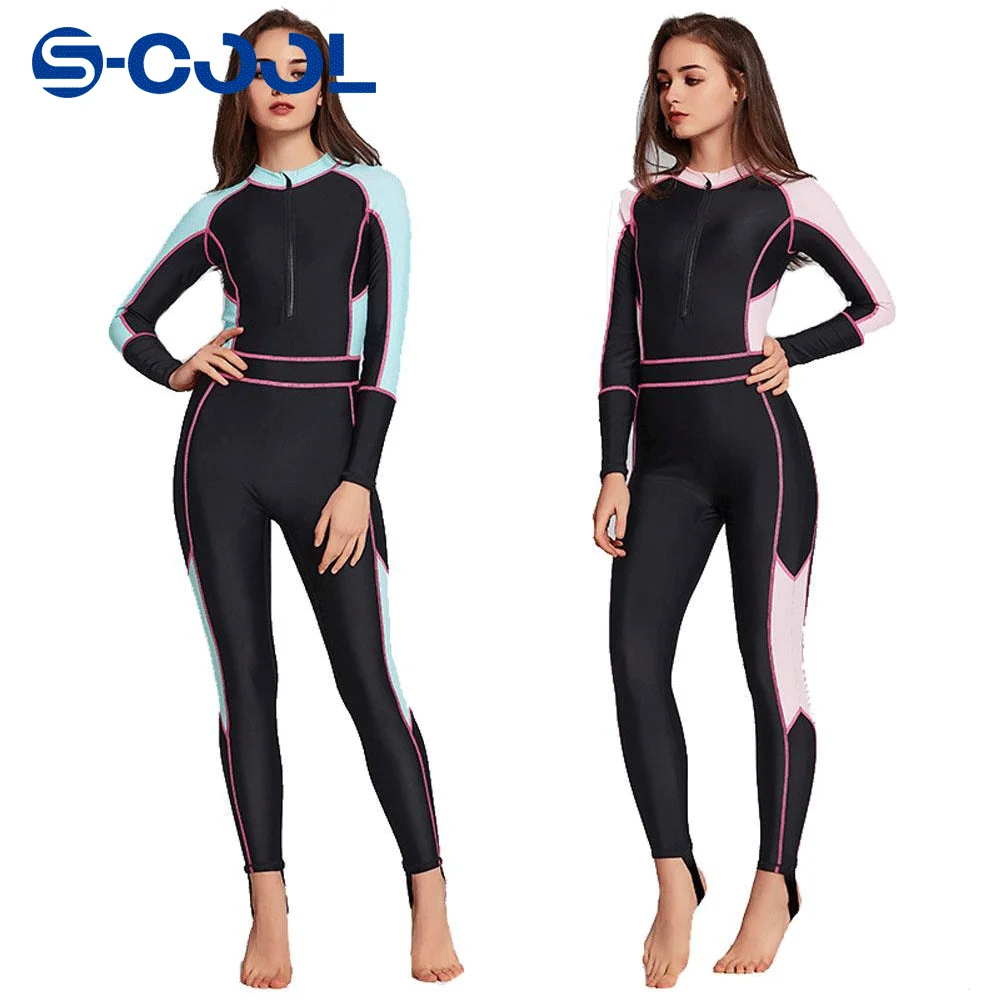 

Women's Diving Swimming Suit Long Sleeved One-piece Swimsuit Sun Protection Snorkeling Suit Ladies Slim Fit Surfing Swimwear