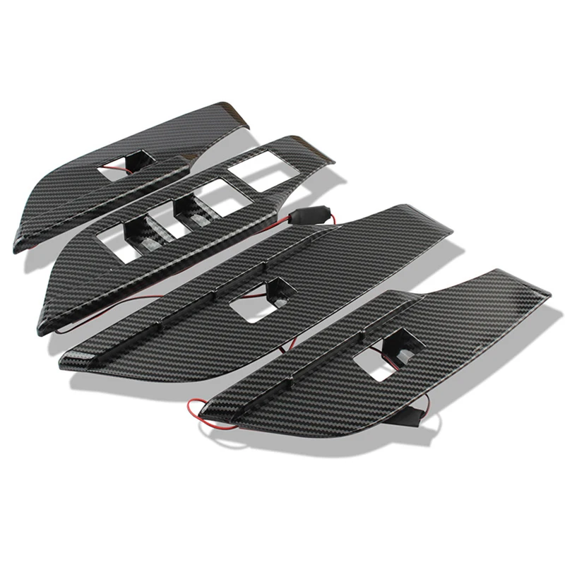 Автомобильная панель из углеродного волокна для стекла кнопки подъема отделка