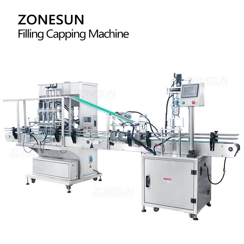 ZONESUN ZS-FAL180A9 Automatic Customized Filling and Capping Machine for Screwing Irregular Bottle Pineapple-Shaped Packing Line