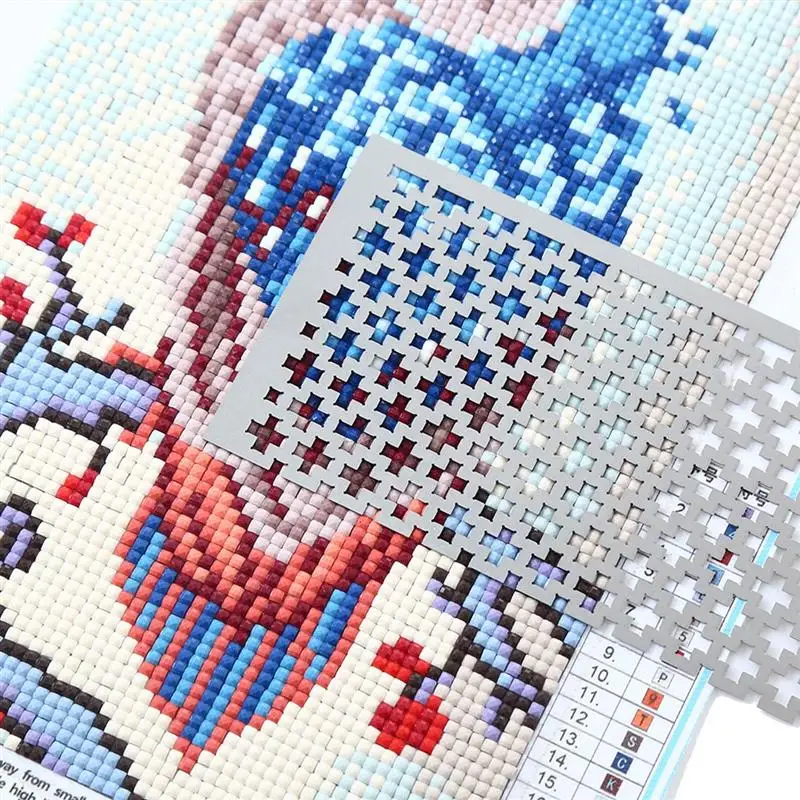 

Adult Diamond Painting Ruler Square Drills Ruler Useful Convenient Square DIY Drawing Tool for beads painting