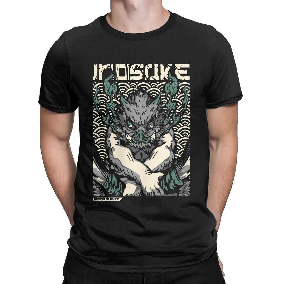 

Inosuke Hashibira Demon Slayer anime clothing 100% Cotton Vintage T-Shirt Round Neck Tees Short Sleeve Tops Birthday Present