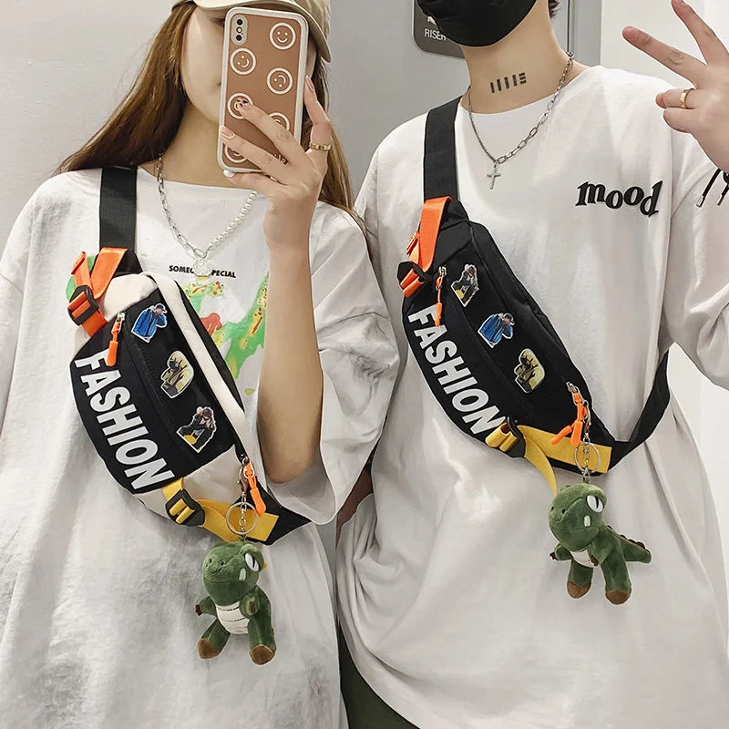 

Women And Man Chest Bag Men's Sports Bag Student's Single Shoulder Bag Color Contrast Waist Bag Fashion Bag Women's Messenger
