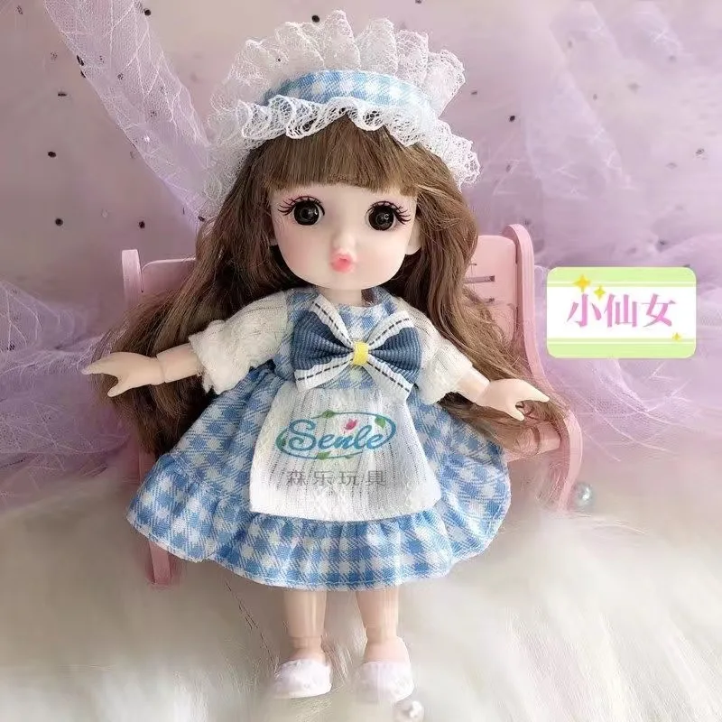 

Fashion 10pcs/lot 16-17cm Toot Mouth BJD Doll Princess Set Play House Cute Girl Toy Factory Wholesale