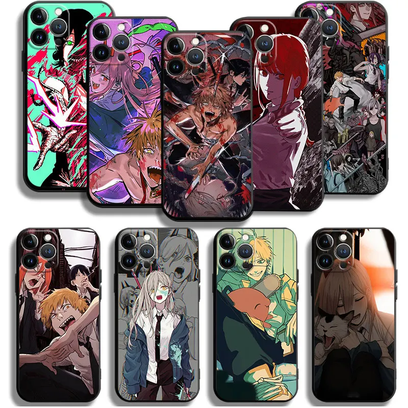 

Japan Anime Chainsaw Man Soft Silicone Cover Phone Case For iPhone 14 13 12 11 Pro Max 6 6S 7 8 Plus X XS XR 12 13 Mini Shell