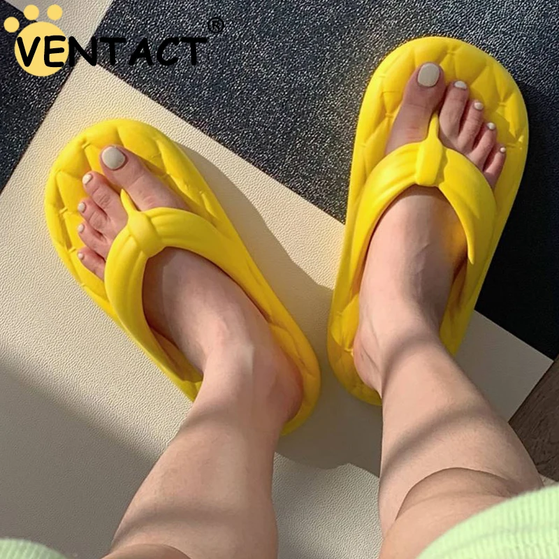 

VENTACT Women Slippers 2023 New Summer Thick Sole Casual Beach Shoes For Woman Eva Flip Flops Homewear Bath Outdoor Slides