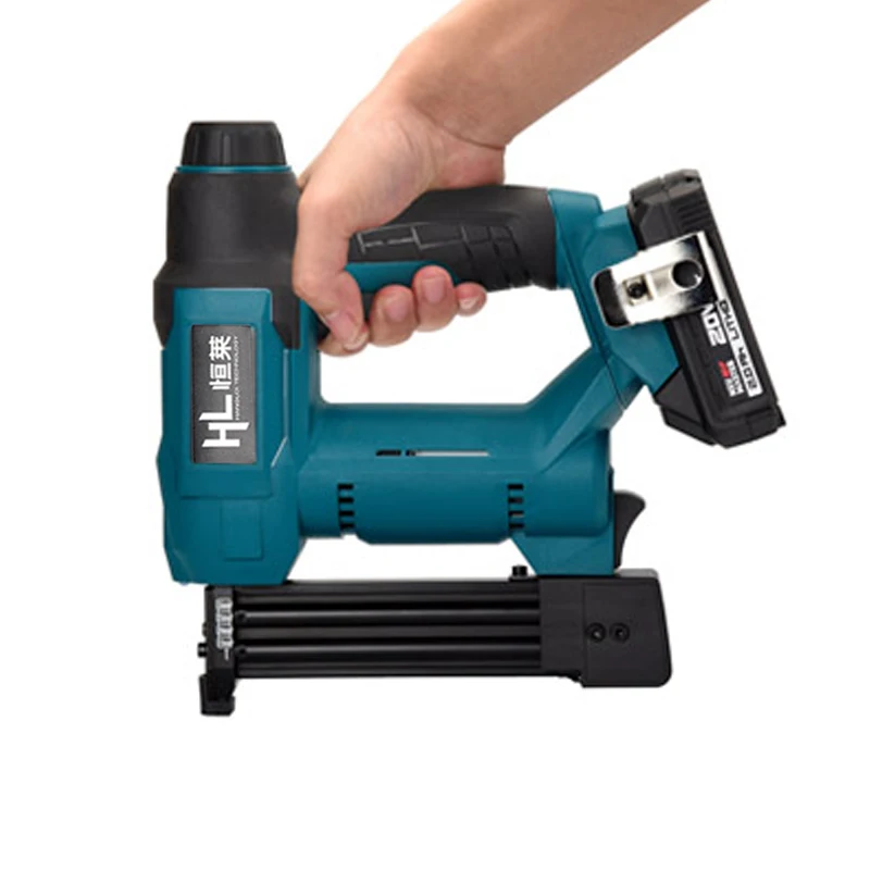 HENGLAI Customized 2-In-1 Cordless Nail Gun 18 Gauge Flooring Roofing Framing 20V Battery Power Portable Brad Nailer Stapler