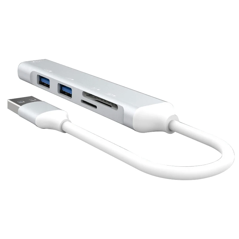 USB-концентратор 3.0 USB-A разветвитель 5-портовый USB3.0 со считывателем карт TF/SD |