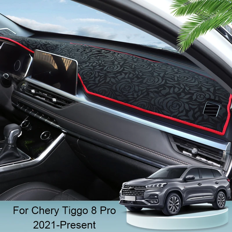 

Авто Крышка приборной панели защитная накладка искусственная для Chery Tiggo 8 Pro 2021-2024 RHD & LHD внутренний коврик от Солнца Автомобильные аксессуар...