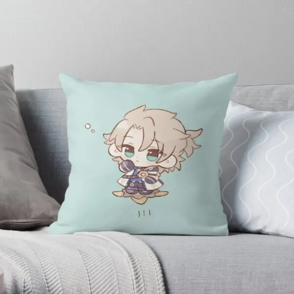 

Genshin Impact Albedo Printing Throw Pillow Cover Square Fashion Case Bed Sofa Decorative Fashion Home Pillows not include