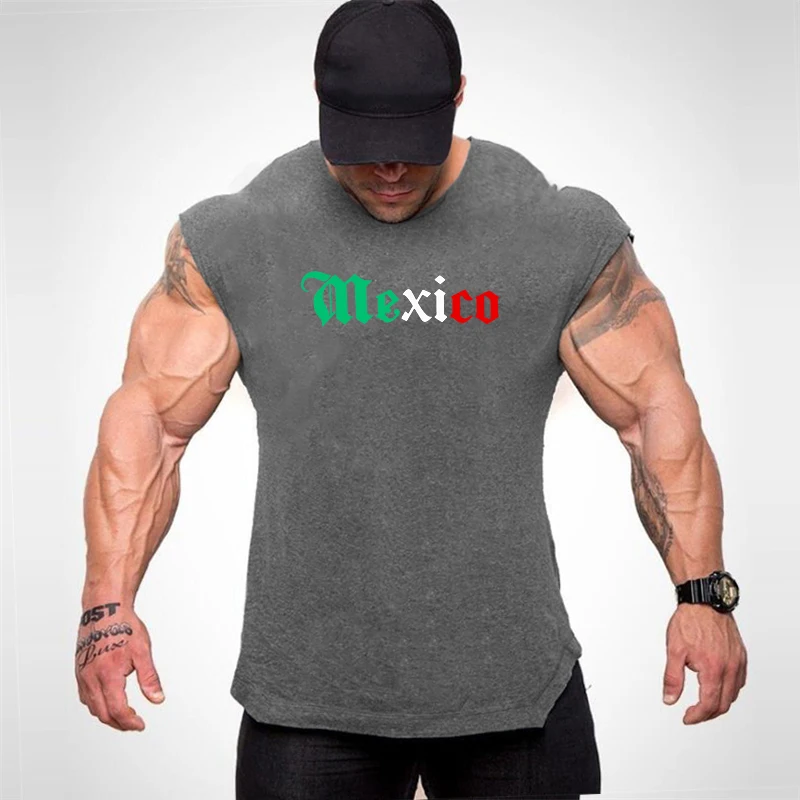 Мужские тренировочные футболки Mayke в мексиканском стиле хлопковые спортивные