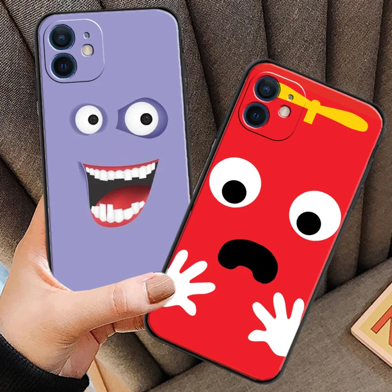 

Monster Smiley Phone Cases For iPhone 11 12 Pro MAX 6S 7 8 Plus XS MAX 12 13 Mini X XR SE 2020 Cases Soft TPU Carcasa