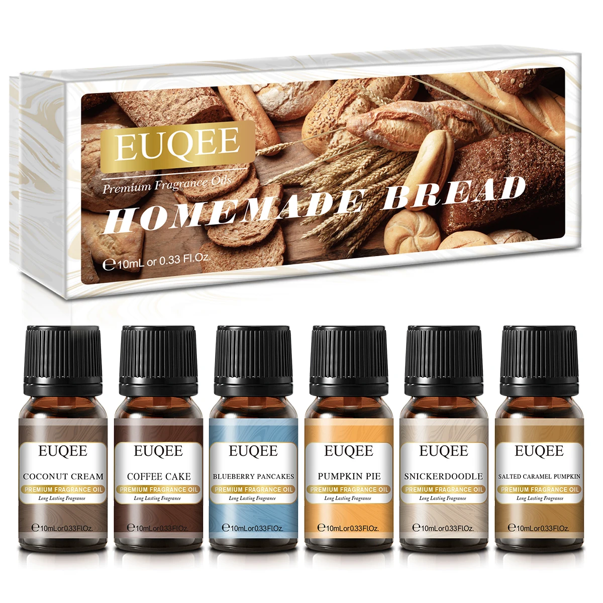 EUQEE Bakery 6PCS Gift Set Perfume Fragrance Oil for Aromath