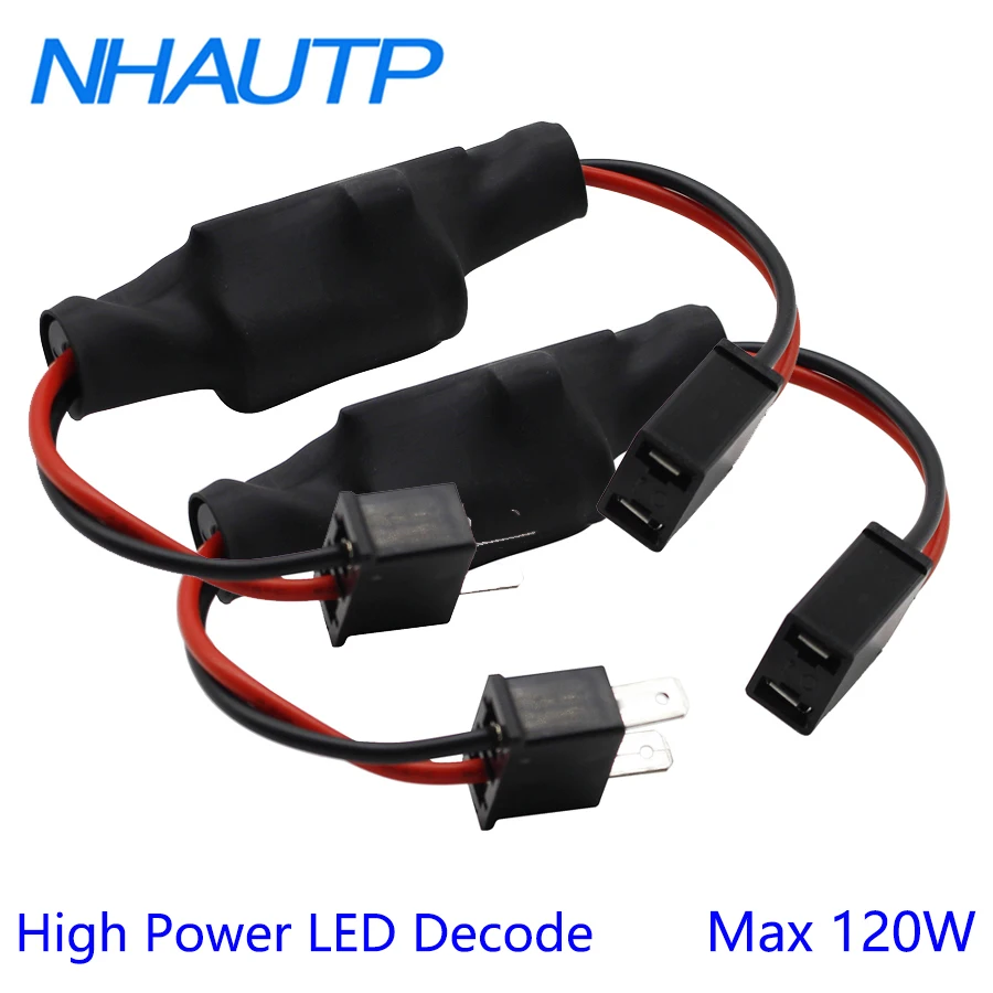 1 пара, высокомощный декодер для передних фар H7, 12 В/24 В