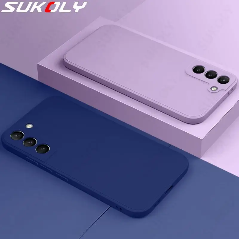 

Liquid Silicone Case For Samsung A22 A52 A72 M52 5G A32 A12 A13 Full Protector Case For S22 S21 FE S20 Ultra Plus Quantum2 Cover