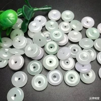 10pc natural jade emerald 13mm safety buckle bead accessories diy bangle charm jewellery fashion hand carved luck amulet