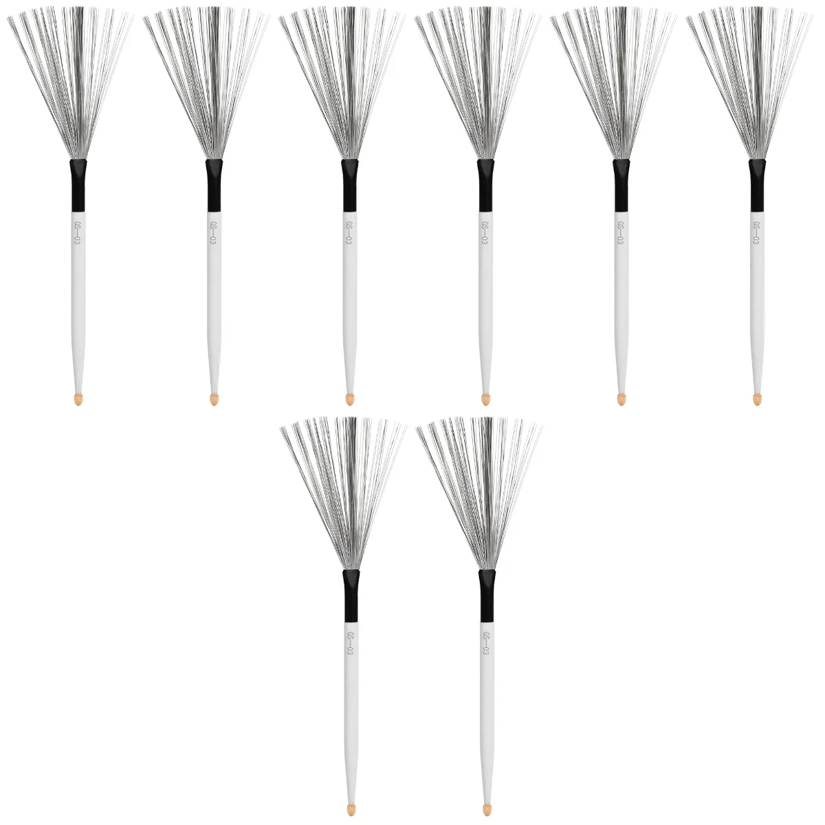 

4 Pairs Drum Brush Steel Wire Sticks Drum Brushes Jazz Drums Accessories