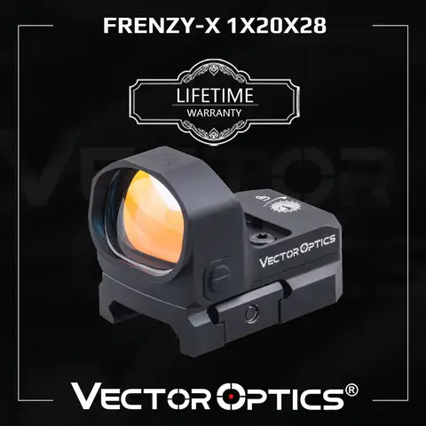 Векторная оптика Frenzy-X 1x20x28, прицел с красной точкой, пистолет, Коллиматор, прицел 3MOA IPX6, подходит для GLOCK 17 19 9 мм AR15 M4 AK Shotgun
