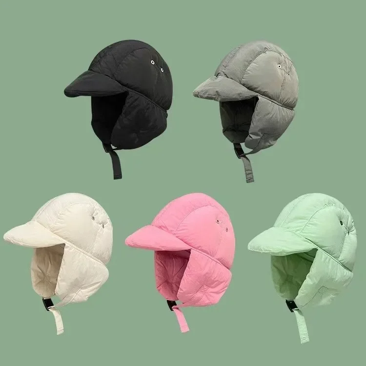 

Корейская версия Модные ретро шапки для защиты ушей летающие шапки для мужчин и женщин Зимняя уличная шапка для верховой езды и катания на лыжах теплая шапка-бомбер