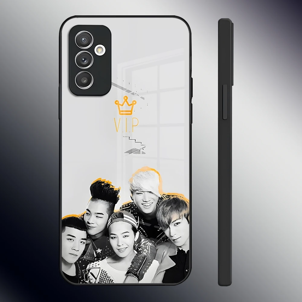 Чехол для телефона B-BIGBANGs Samsung S24 Ultra S23 S22 S20 Fe S21 Plus A54 A34 A24 A53 A13 A16 стеклянная задняя