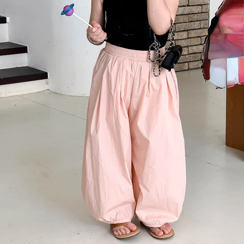 

Children Summer Pants Loose Solid Color Trousers for Girls Harem Pants Fashion Girls Kids Trousers Baby Girls Clothing