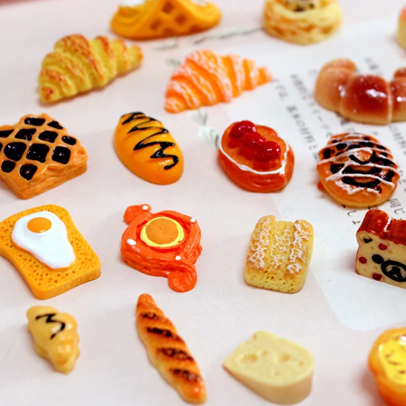 

3pcs DIY Miniature Artificial U-shaped cheese Fake Food Cake Resin Cabochon Decorative Craft Play Doll House Toy