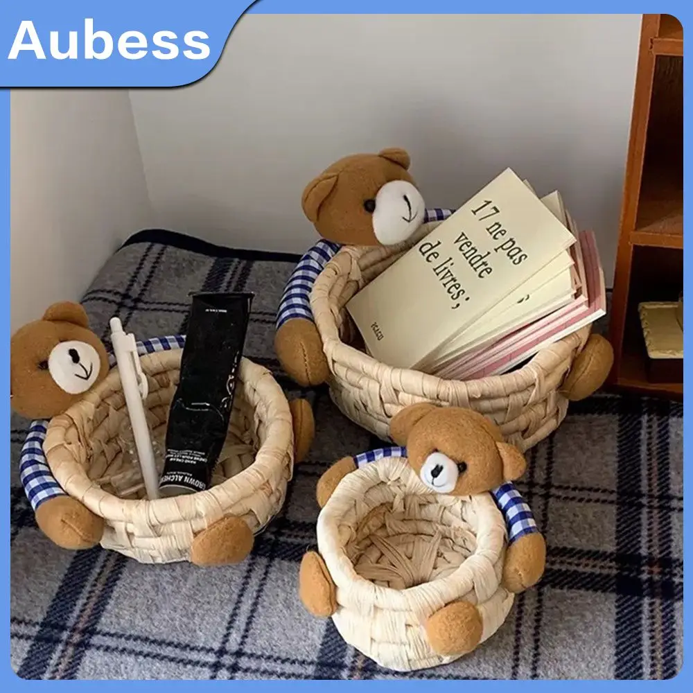 

Nordic Exquisite Handmade Storage Basket Durable Cotton Rope Desktop Sundries Storage Basket Household Woven Organizador Decor