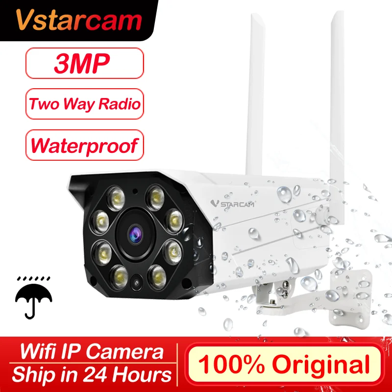

2023 Vstarcam наружная защита безопасности беспроводная Wifi 3MP AI Обнаружение Bullet IP-камера водонепроницаемая IR цветная ночное видение
