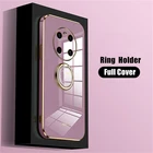 Противоударный силиконовый чехол с кольцом-держателем для Huawei Honor 60 50 SE 30 Pro Plus 20 Lite V40 V30 V20 X30 X20 X10 8X 10