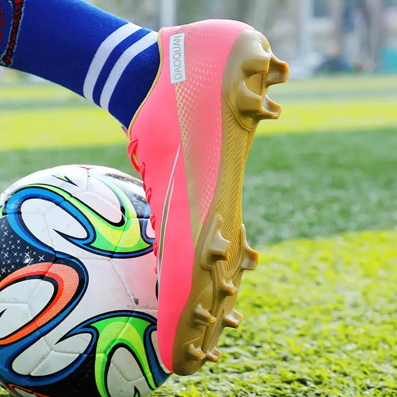 2022 New Men Soccer Shoes Adult Kids Tf/fg Football Boots Cleats Fashion Grass Training Sport Footwear Sneakers Plus Size 32-47